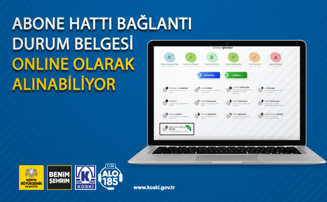 ABONE HATTI BAĞLANTI DURUM BELGESİ ONLINE…